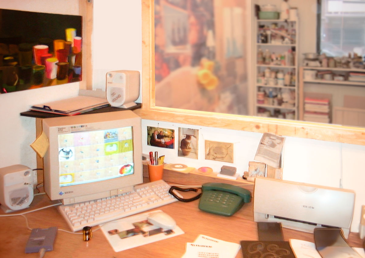 kantoor in 1998 in mijn atelier kantoor in 1998 in mijn atelier