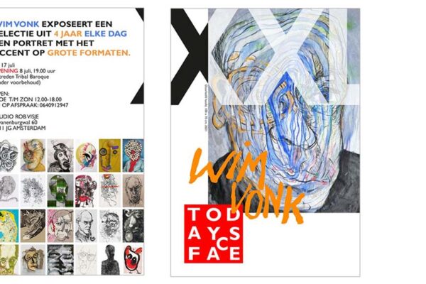 A4 flyer expositie Wim Vonk, binnenpagina's, 8pgs